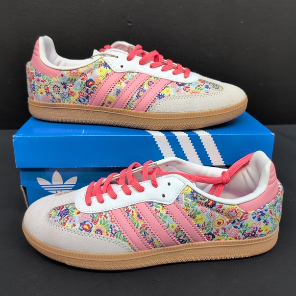 Adidas Shoes - Adidas Samba OG x Liberty London Shoes Sneakers US 7 Pink Grey White JI0280